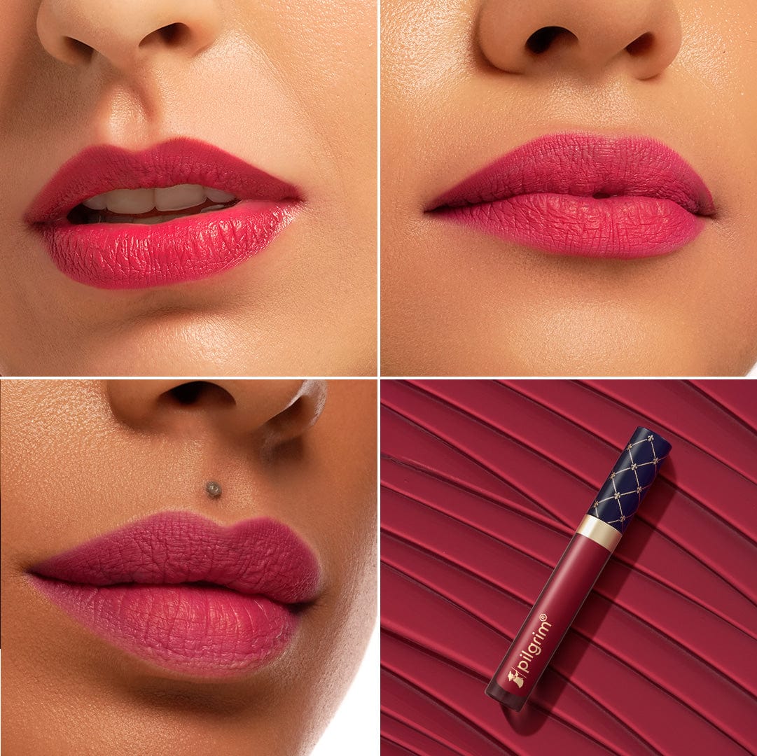 pilgrim the french collection liquid lipstick belle pink 21   Image 2   Buy from Indicrest
