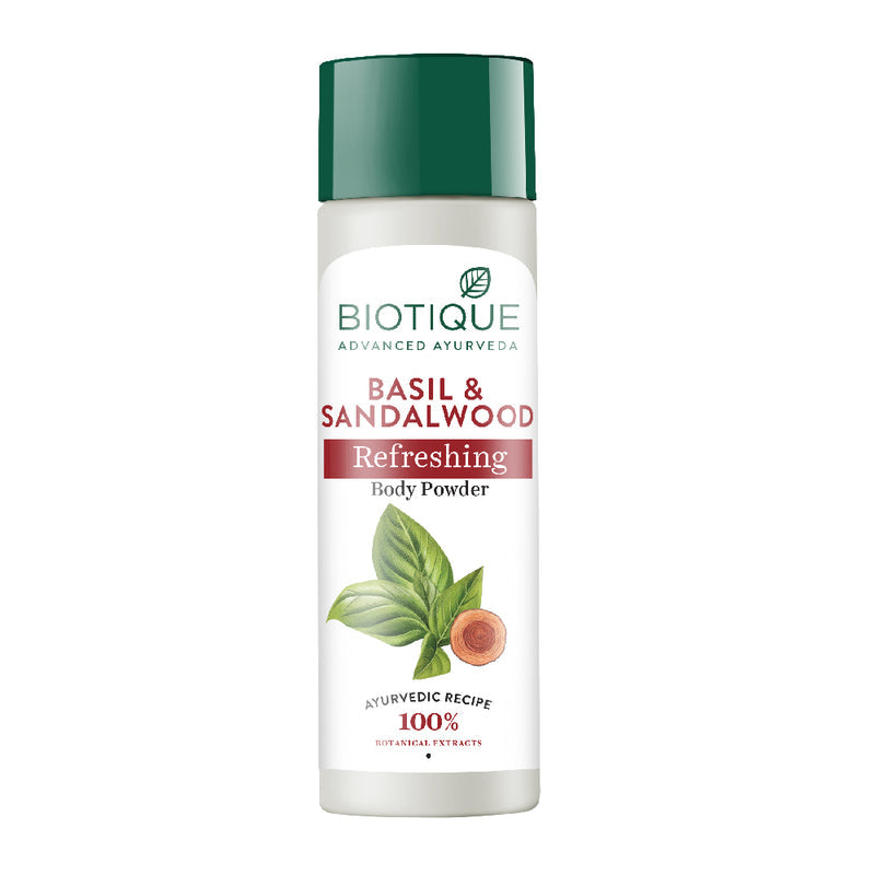 Biotique Basil & Sandalwood Refreshing Body Powder, 150g - Buy from Indicrest