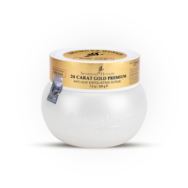 Shahnaz Husain 24 Carat Gold Premium Anti-Age Exfoliating Scrub, 200g - Buy from Indicrest