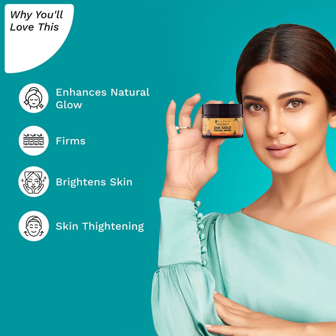 Pilgrim 24K Gold Facial Mask, 50g - Image 6 - Buy from Indicrest