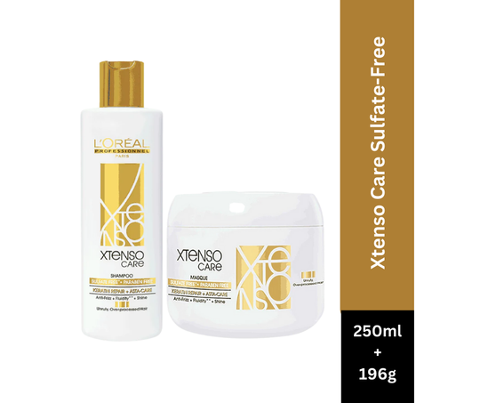 L’Oreal Professionnel Xtenso Care Shampoo, 250ml & Xtenso Care Hair Masque, 196g Combo For Keratin-Treated Hair Buy at Indicrest