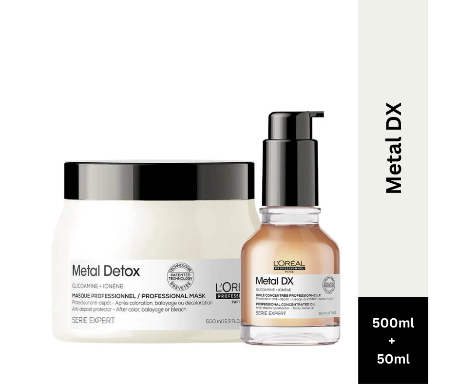 L’Oreal Professionnel Metal DX Hair Mask, 500ml | Concentrated Oil, 50ml Combo