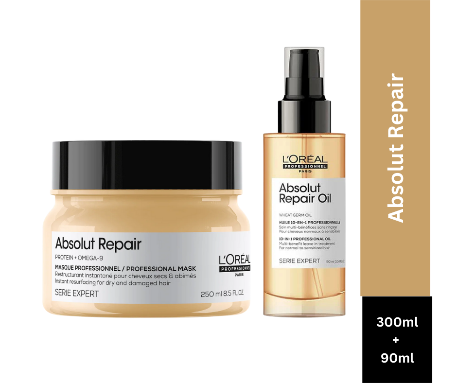 L'Oreal Professionnel Absolut Repair Mask 250g | Absolut Repair Serum 90ml Combo