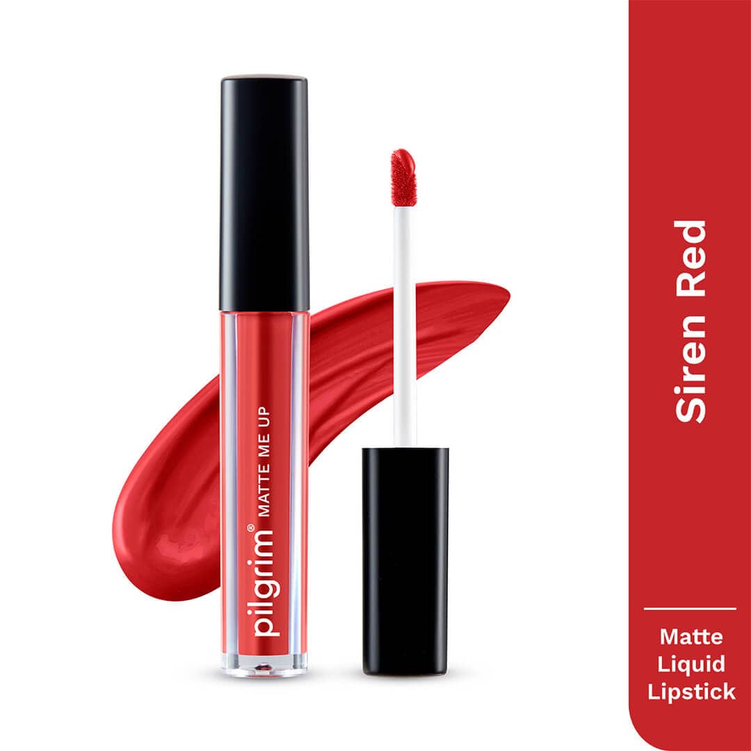 pilgrim matte me up liquid lipstick siren red 25   Buy from Indicrest