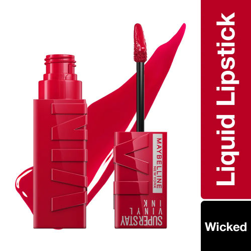 Maybelline New York Lash Waterproof Mascara & Superstay Vinyl Ink Liquid Lipstick Combo, 2 pieces Buy at Indicrest Image 2