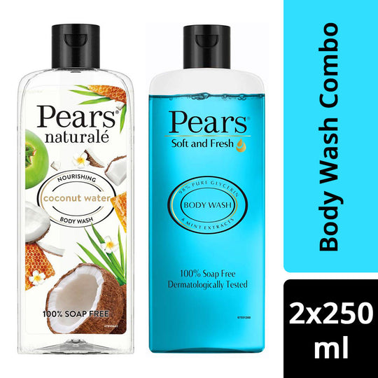 Pears Soft & Fresh And Naturale Nourishing Coconut Water Body Wash Combo Buy at Indicrest
