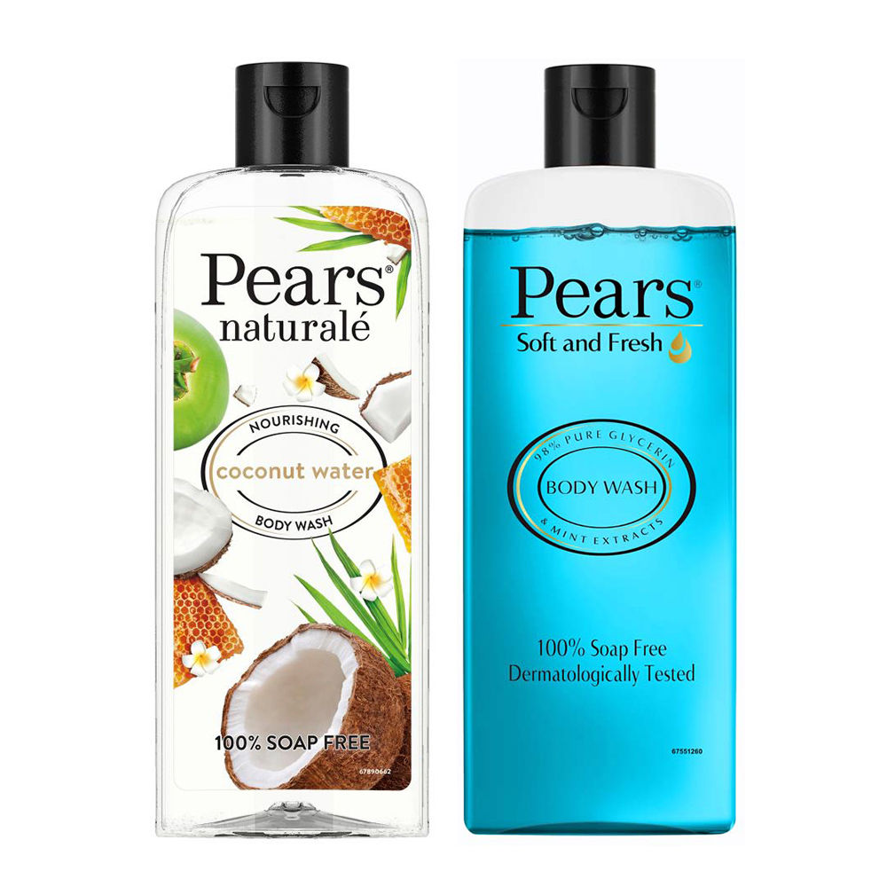 Pears Soft & Fresh And Naturale Nourishing Coconut Water Body Wash Combo Buy at Indicrest Image 2