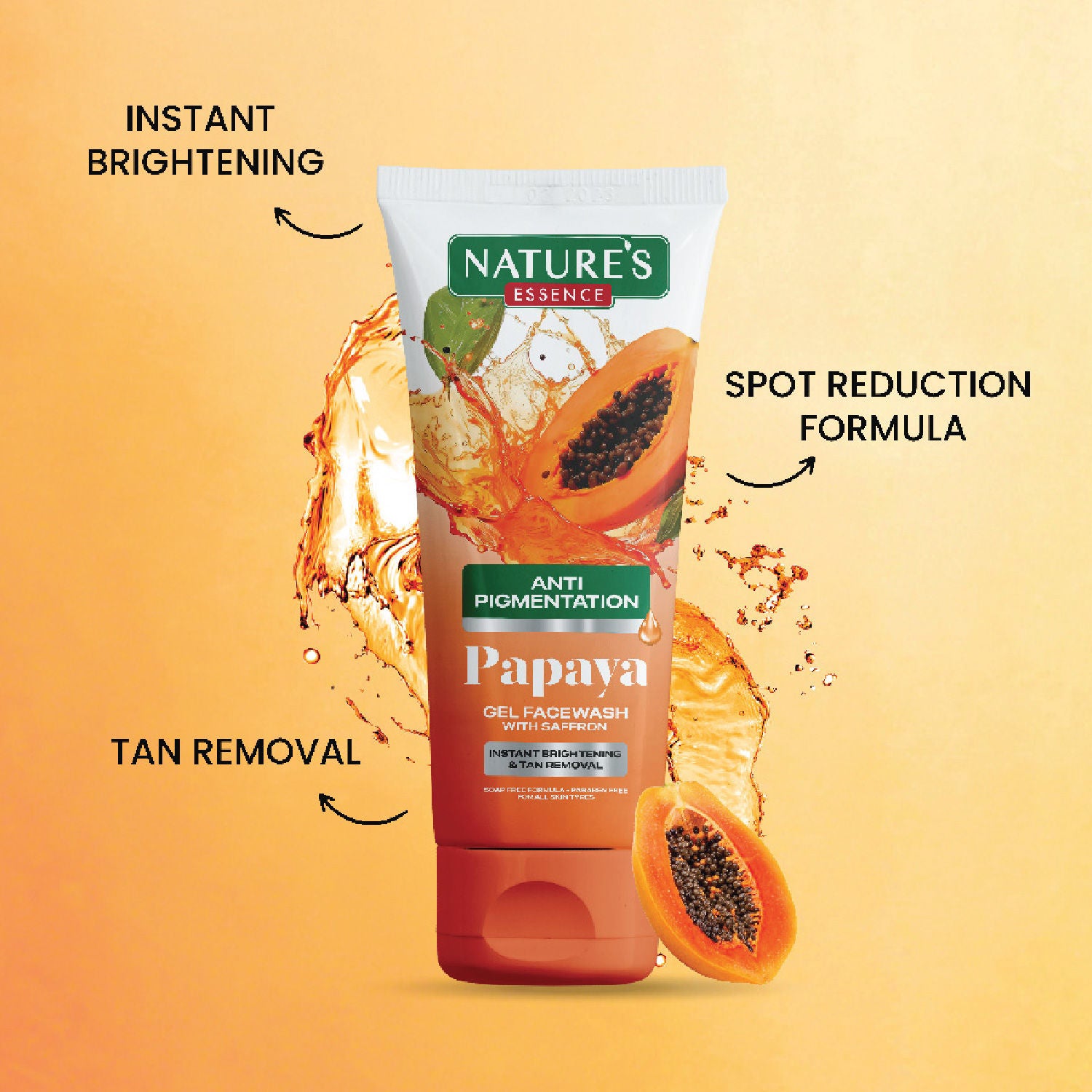 Nature's Essence Anti-Pigmentation Papaya Gel Face Wash, 50g Buy at Indicrest Image 4