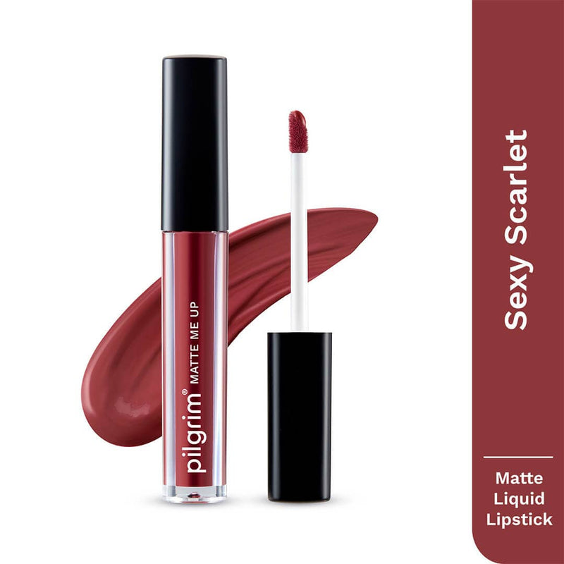 pilgrim matte me up liquid lipstick sexy scarlet 26   Buy from Indicrest