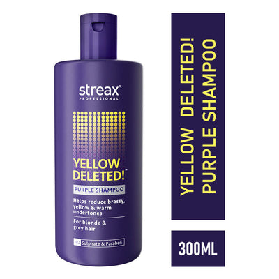 Streax Professional Yellow Deleted Purple Shampoo, 300ml