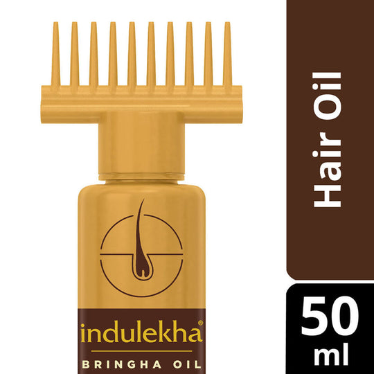Indulekha Bringha Ayurvedic Hair Oil with Amla & Coconut Oil with Comb Applicator, 50ml