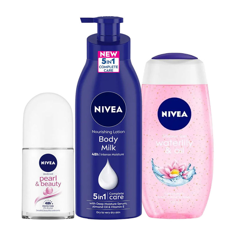 Nivea Bestselling Bath And Body Combo, 3 pieces Buy at Indicrest