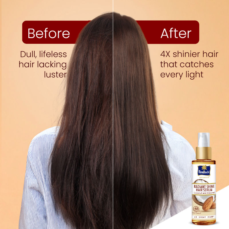 Parachute Advansed Radiant Shine Hair Serum, 100ml Buy at Indicrest Image 4