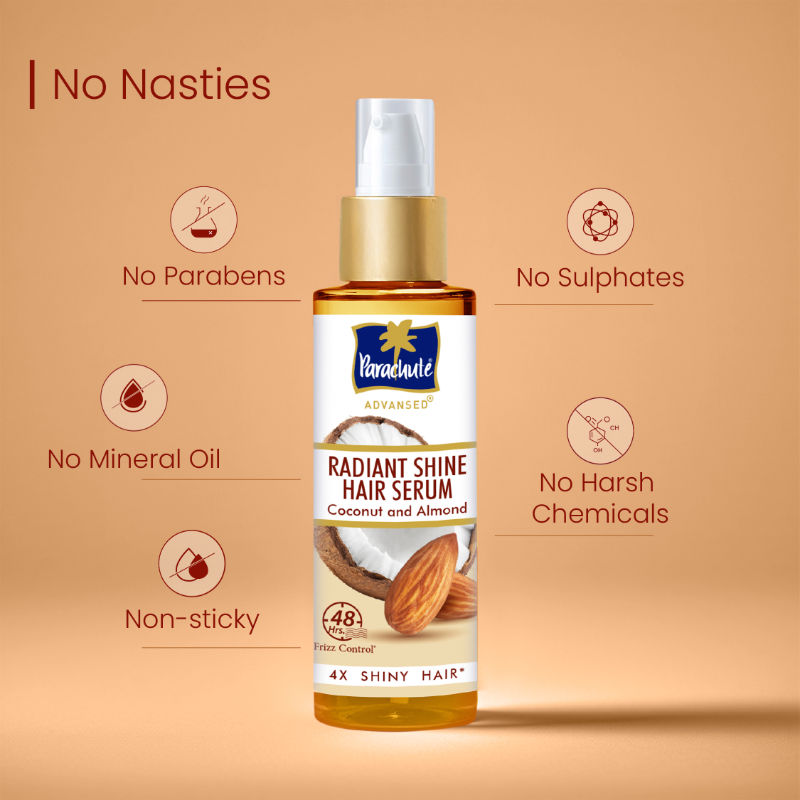 Parachute Advansed Radiant Shine Hair Serum, 100ml Buy at Indicrest Image 6