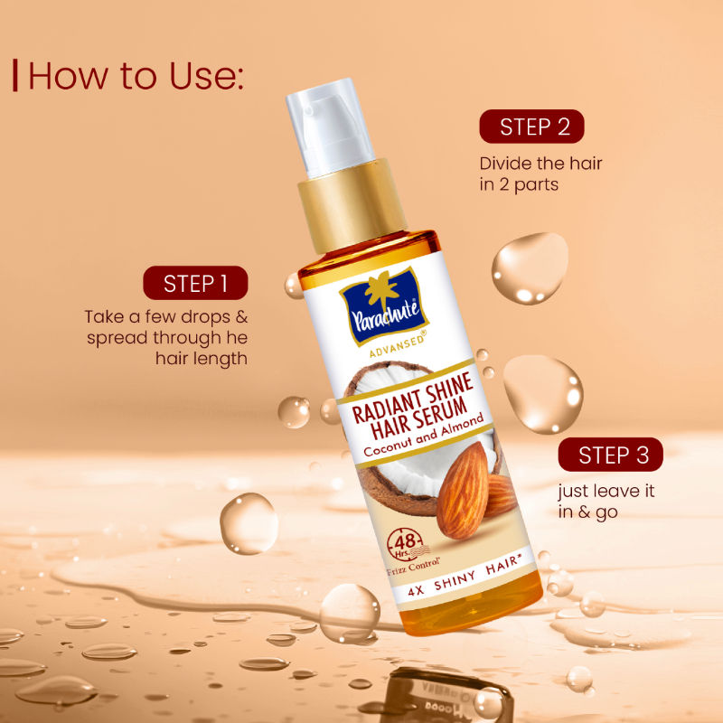 Parachute Advansed Radiant Shine Hair Serum, 100ml Buy at Indicrest Image 7