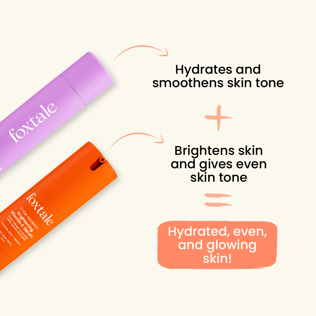 Foxtale HydraGlow Duo Vitamin C Serum + Hydrating Moisturizer with Ceramide - Image 2 - Buy from Indicrest