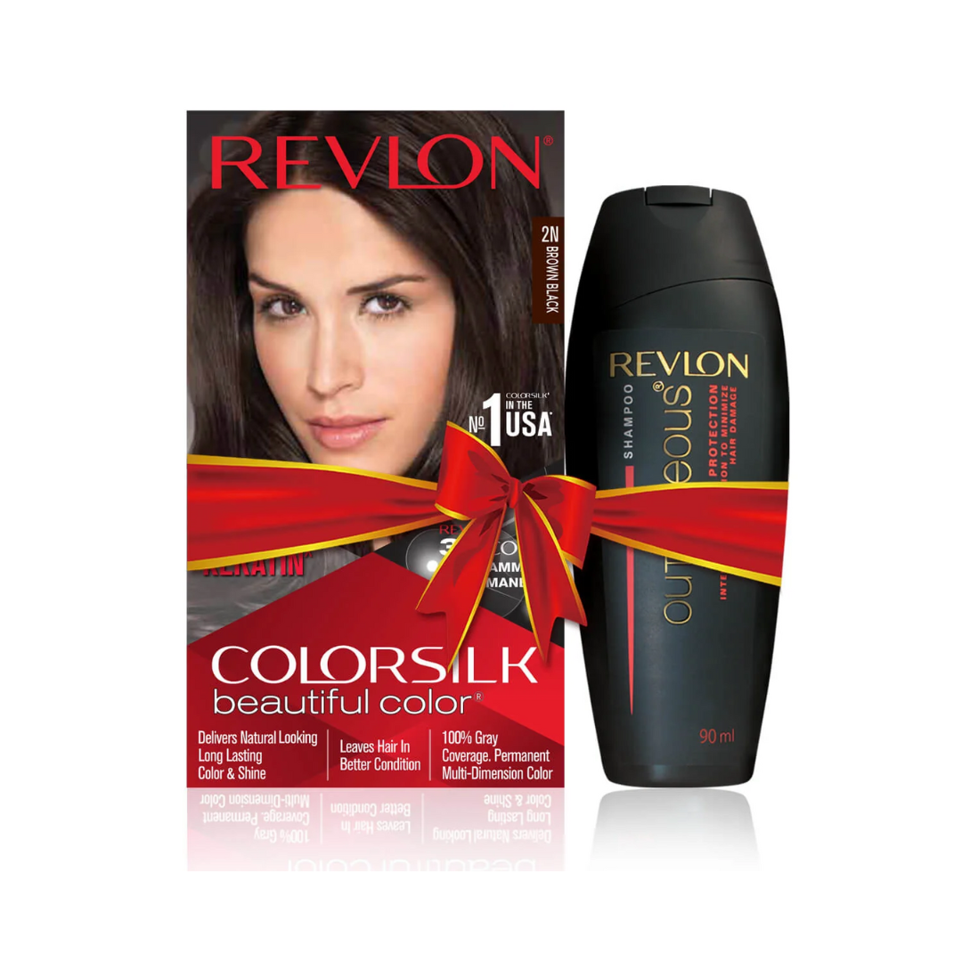 Revlon Colorsilk Beautiful Color + Outrageous Shampoo, 3RB Dark Mahogany Brown + Shampoo, 90ml - Image 17 - Buy from Indicrest