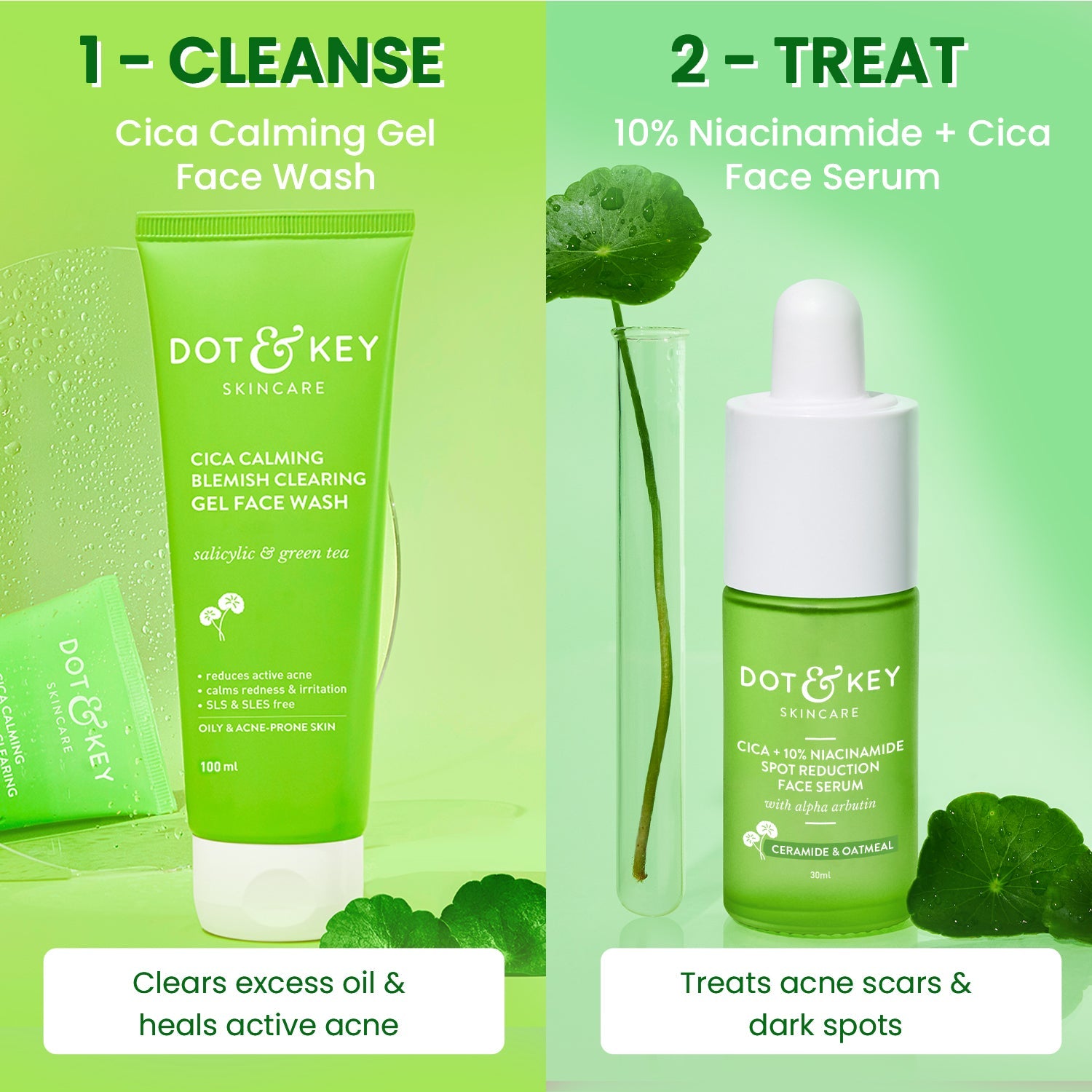 Dot & Key Super Cica & Salicylic Anti Acne Routine, Combo Pack