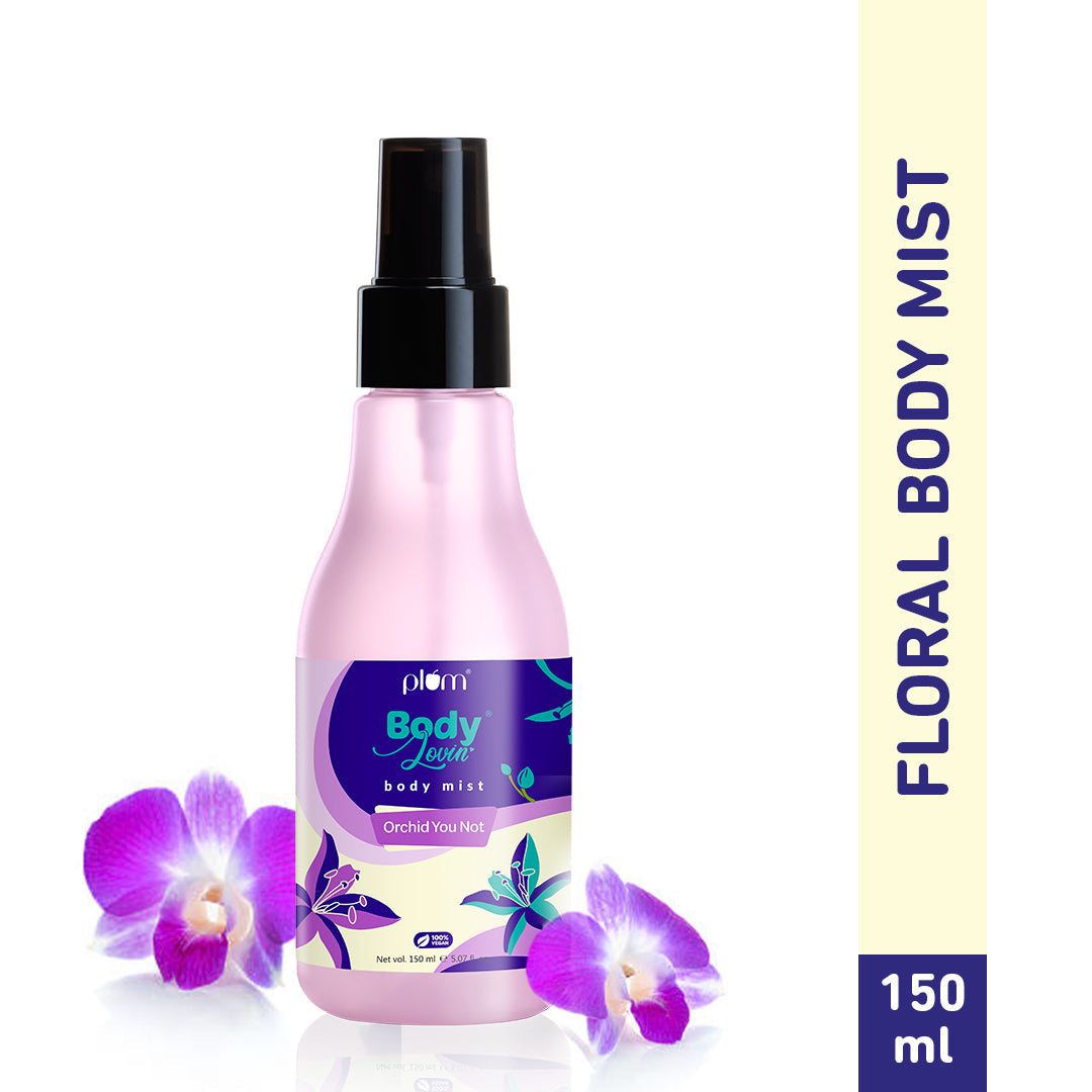Plum Orchid-You-Not Body Mist by Plum BodyLovin' | Long Lasting | Travel-Friendly | Fresh Floral Fragrance | Perfume Body Spray, 150ml