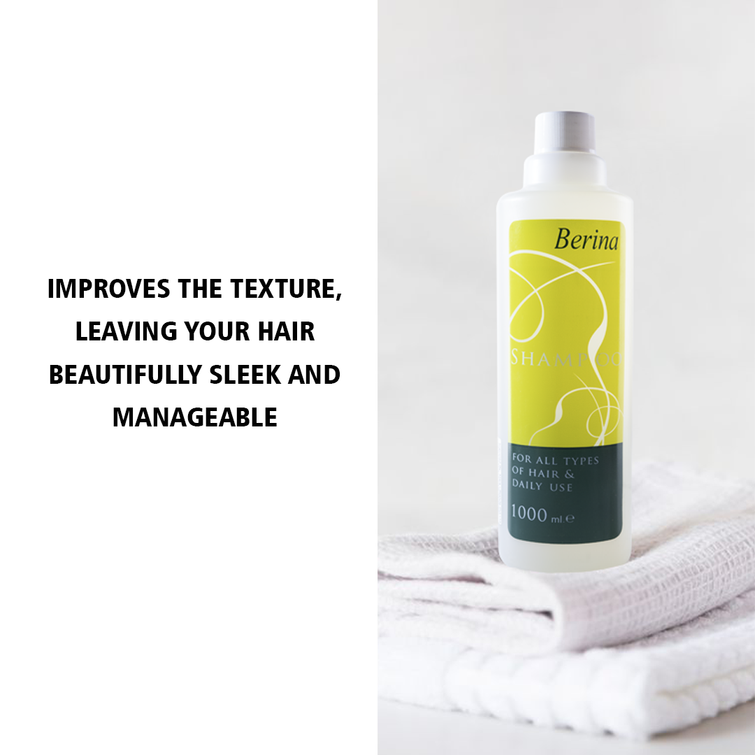 Berina Professional Nourishing Hair Shampoo | Deep Cleansing, Hydration & Daily Care for All Hair Types, 1000ml