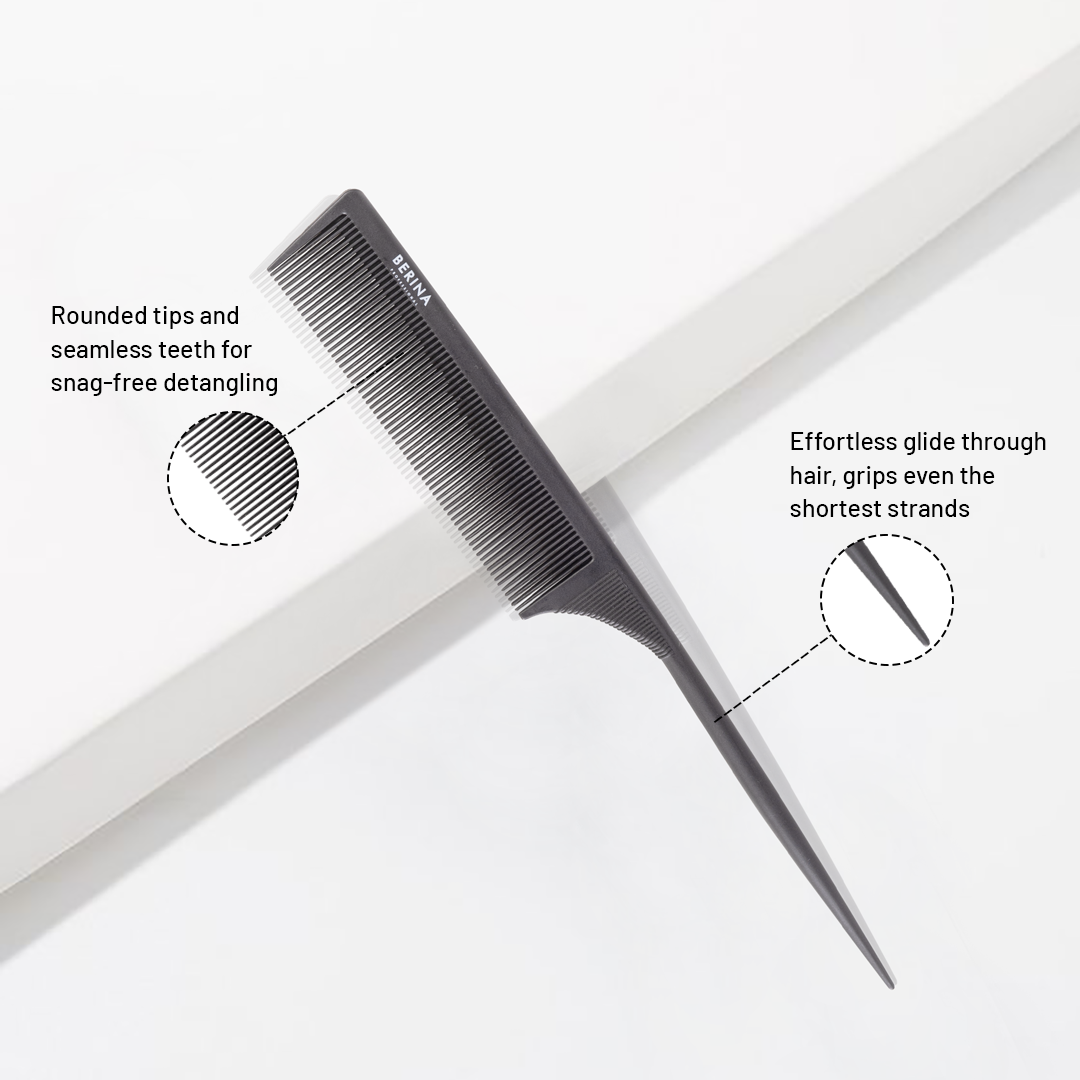 Berina Professional Tail Comb BC-600 | Precise Sectioning Comb for Clean & Accurate Styling, BC-600