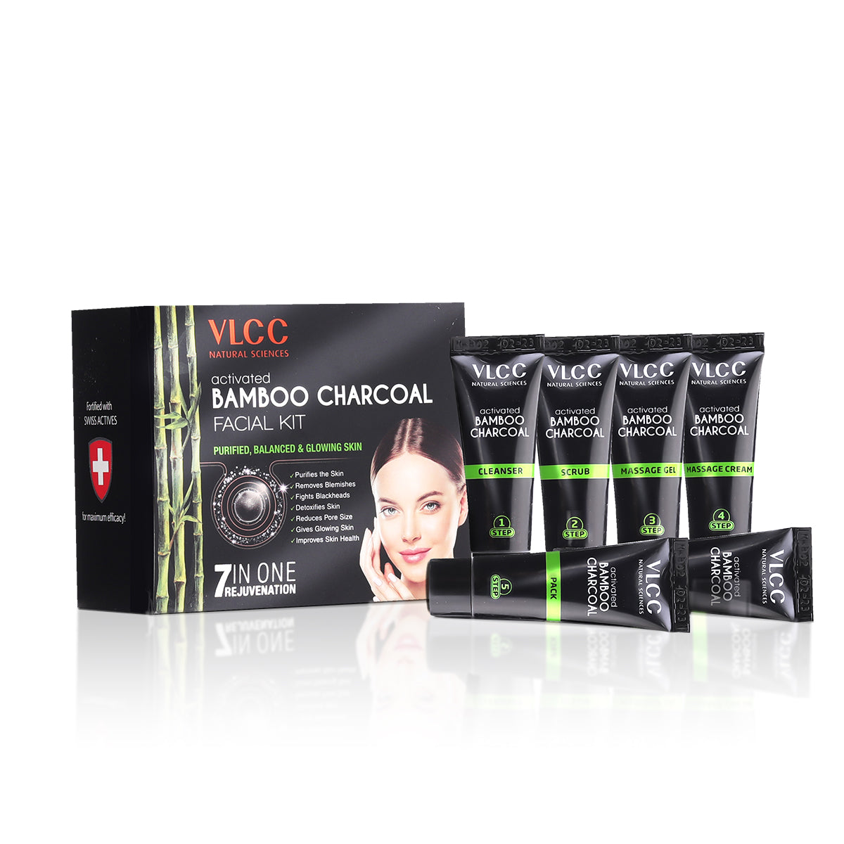 VLCC Activated Bamboo Charcoal Facial Kit Balanced and Glowing Skin - 60 g - Image 4 - Buy from Indicrest