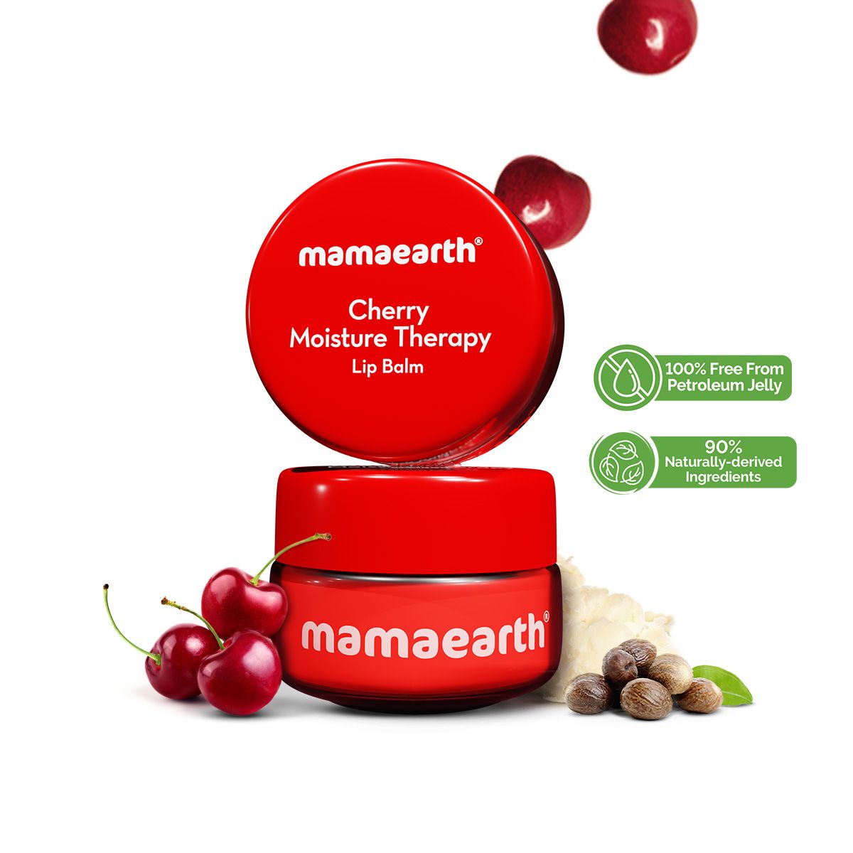 Mamaearth Cherry Moisture Therapy Lip Balm with Cherry & Vitamin E for Dry & Chapped Lips, 15g - Image 2 - Buy from Indicrest