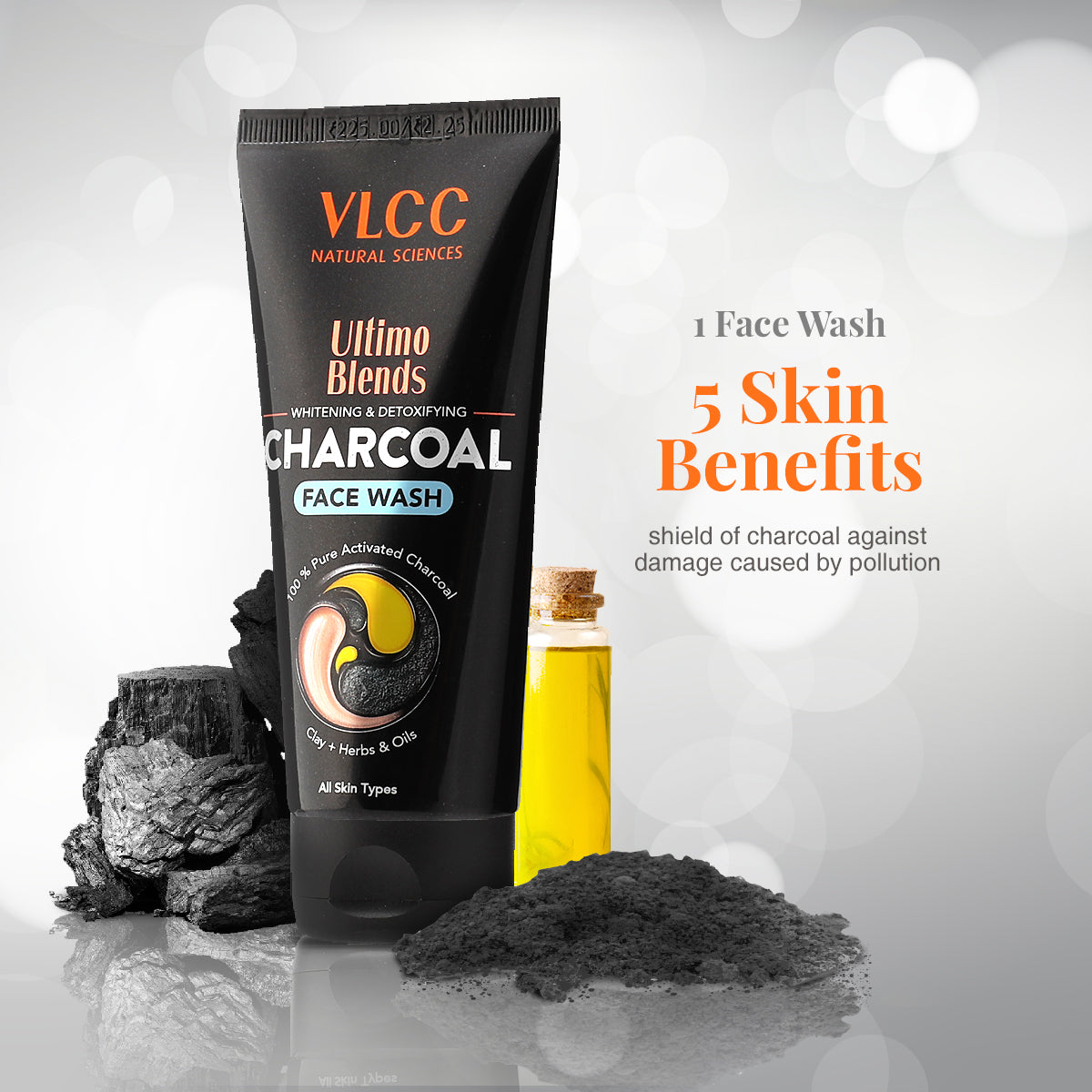 VLCC Ultimo Blends Charcoal Face Wash and Face Pack - Image 3 - Buy from Indicrest