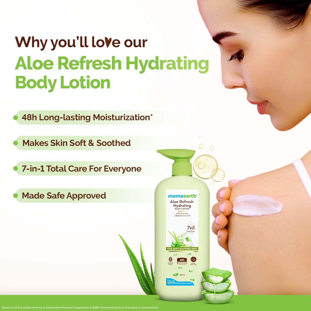 Mamaearth Aloe Refresh Hydrating Body Lotion, 400ml - Image 3 - Buy from Indicrest