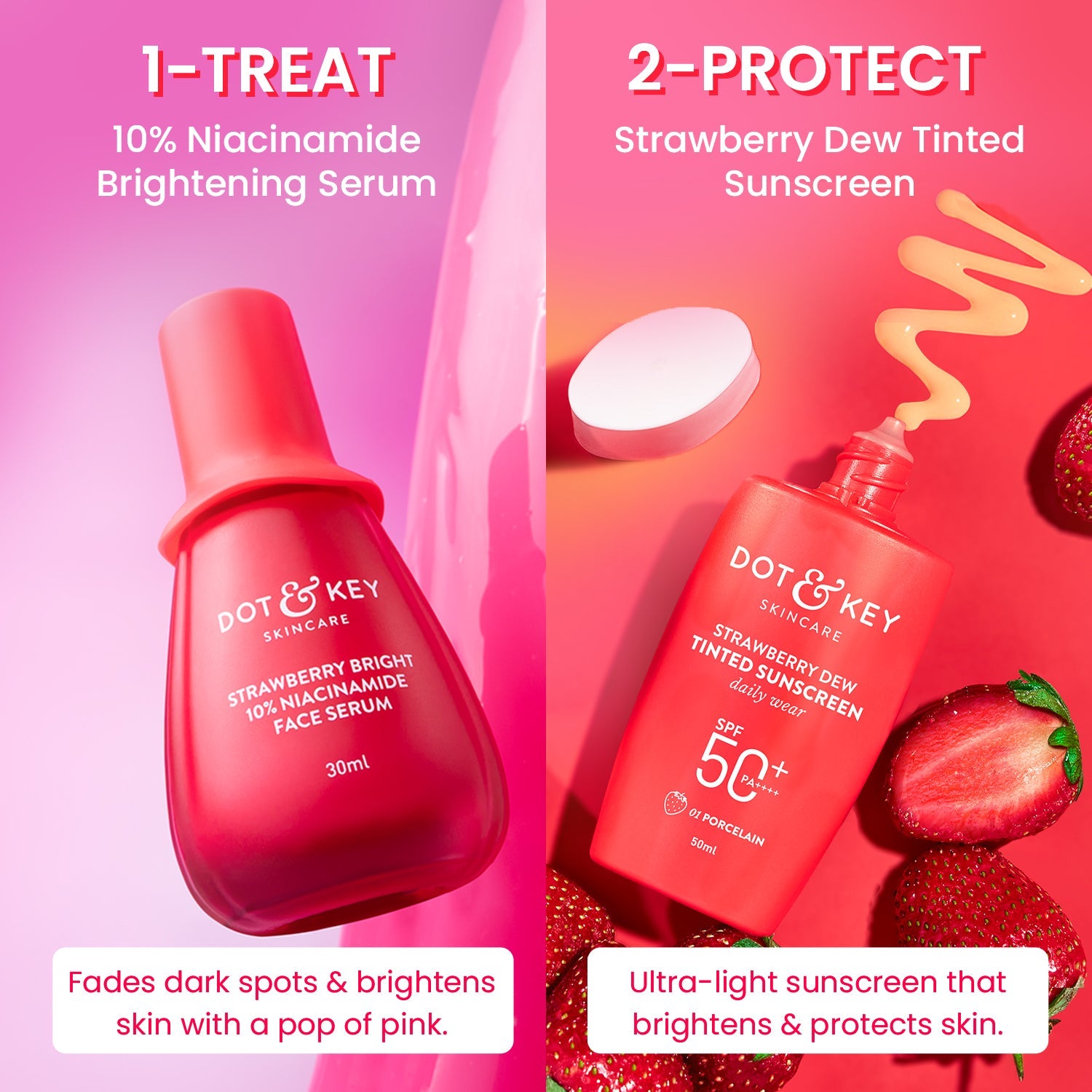 Dot & Key Strawberry + Niacinamide Bright Skin Duo, (50ml+30ml)