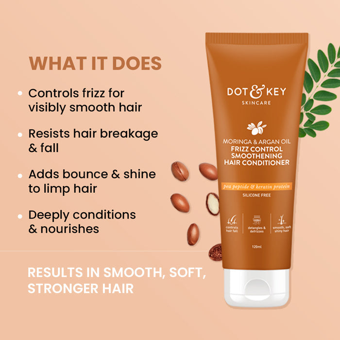 Dot & Key Moringa & Argan Frizz Control Hair Conditioner, 120ml
