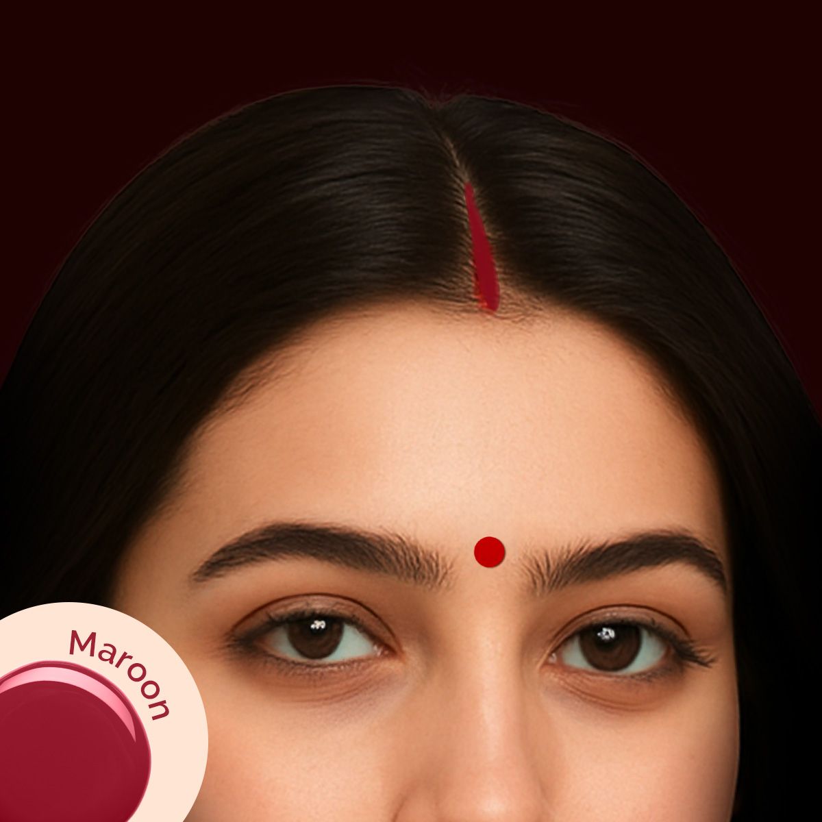 Mamaearth Liquid Matte Sindoor with Almond Extract & Vitamin E, 2.8 ml | 02, Maroon - Image 2 - Buy from Indicrest