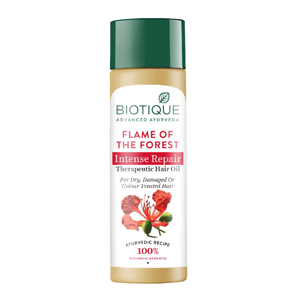 Biotique Flame Of The Forest Intense Repair Therapeutic Hair Oil, 120ml - Buy from Indicrest