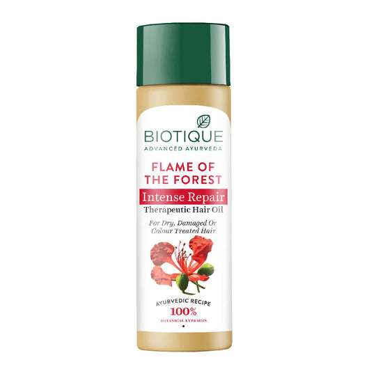Biotique Flame Of The Forest Intense Repair Therapeutic Hair Oil, 120ml - Buy from Indicrest
