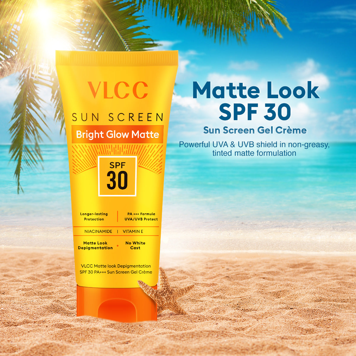 VLCC Bright Glow Matte SPF 30 Sun Screen Gel Cream - 50 g - Image 2 - Buy from Indicrest