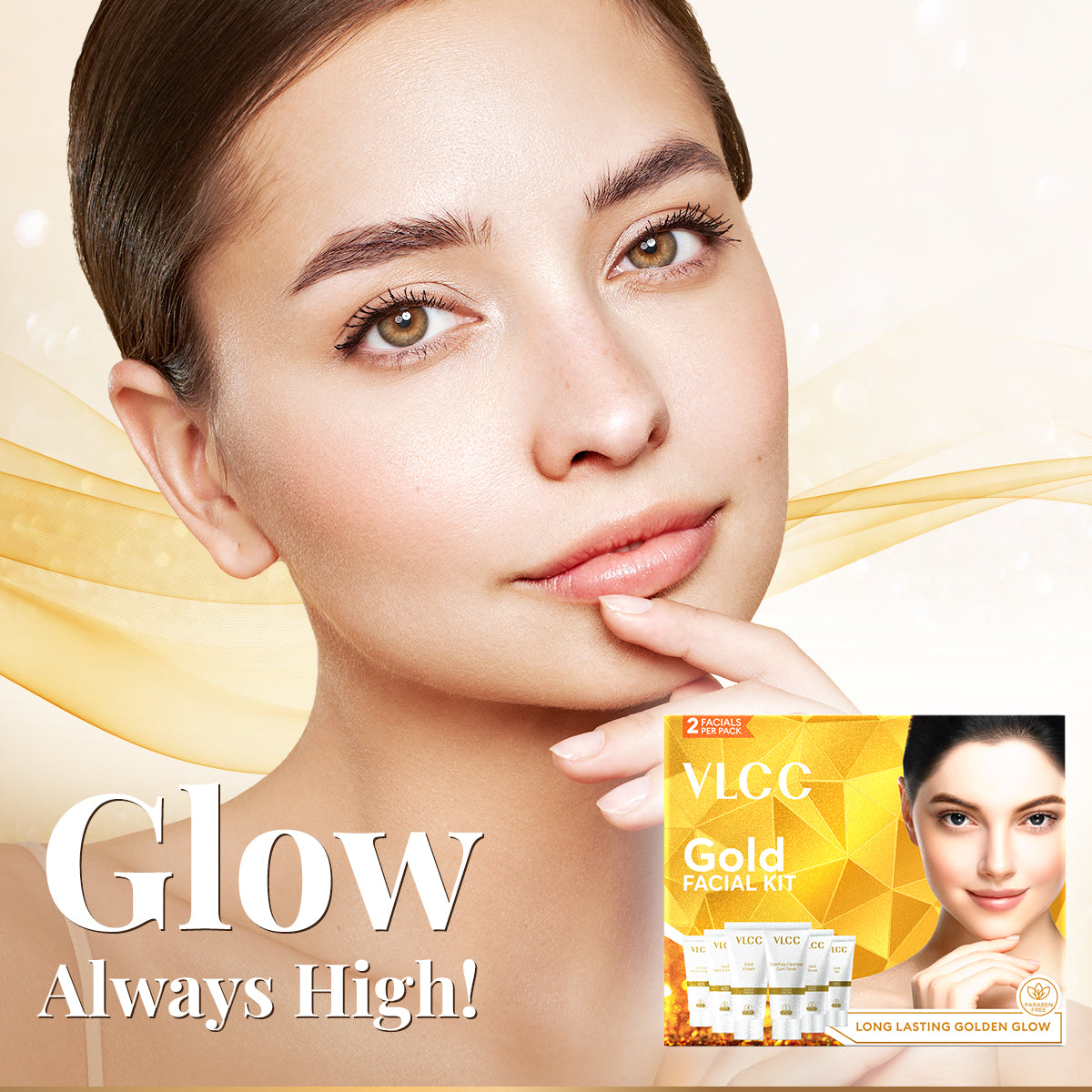 VLCC Gold Facial Kit For Luminous and Radiant Complexion - 60 g - Image 2 - Buy from Indicrest