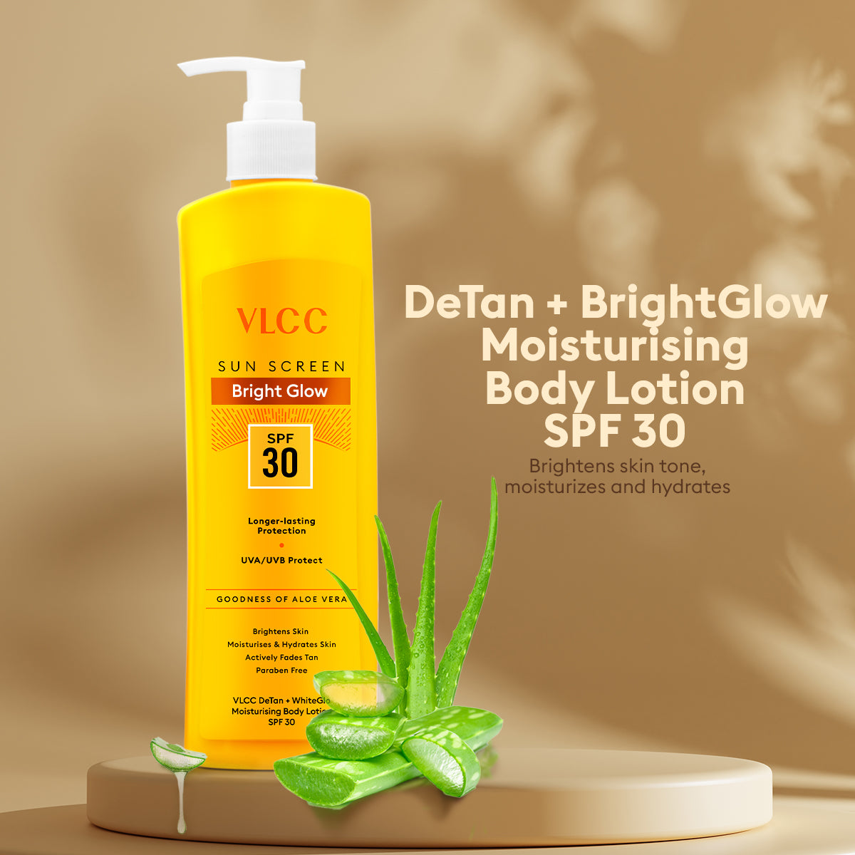 VLCC Bright Glow De-Tan WhiteGlo Moisturising Body Lotion SPF 30 - 350 ml - Image 2 - Buy from Indicrest