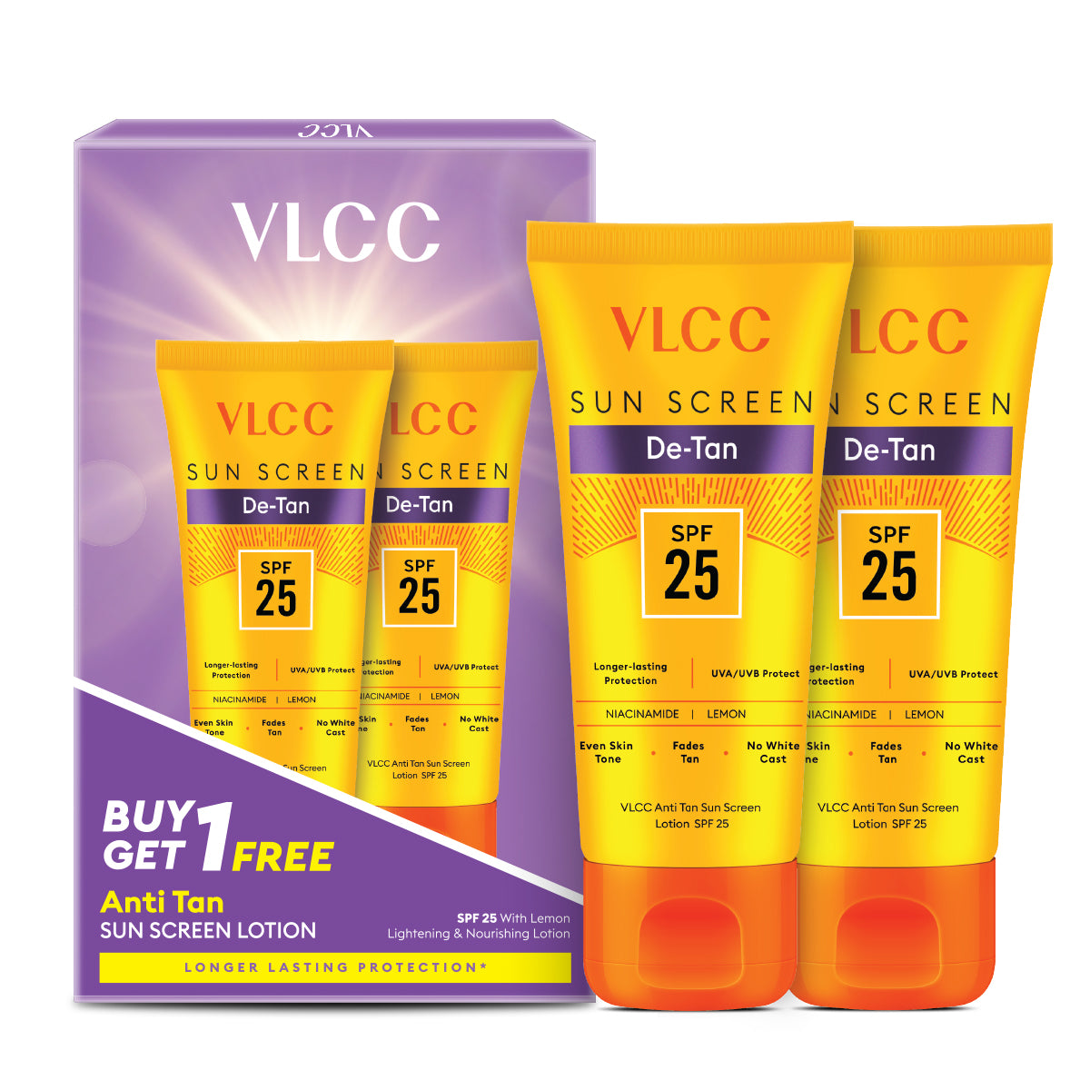 VLCC Anti Tan Sun Screen Lotion - SPF 25 PA+ -  300 ml - Buy One  Get One - Image 3 - Buy from Indicrest
