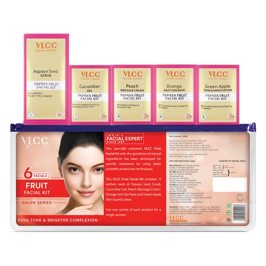 VLCC Salon Series Fruit Facial Kit ( 6 Facials ) - 300 g - Buy from Indicrest
