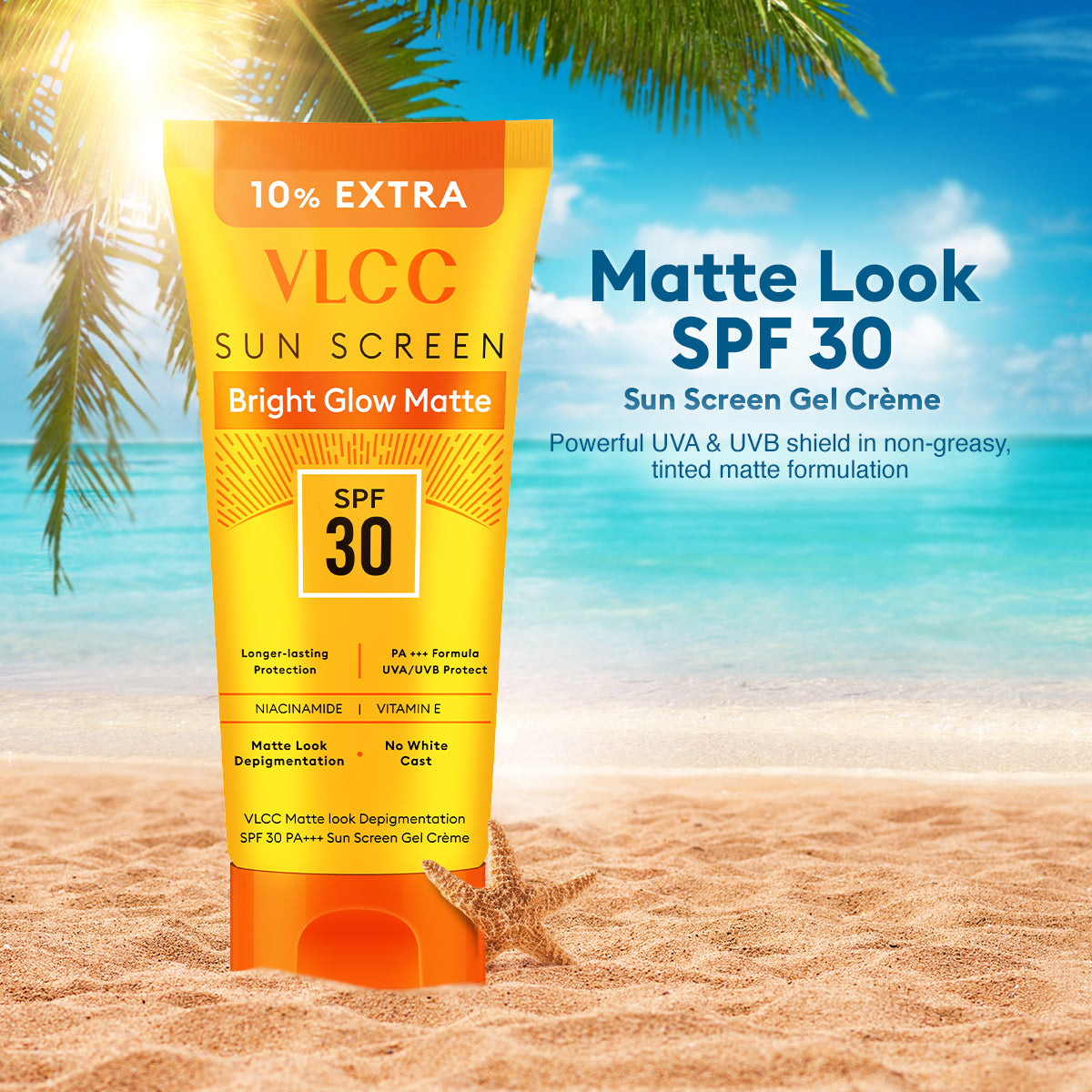 VLCC Bright Glow Matte SPF 30 PA+++ Sunscreen- 100 g with 10 g Extra - Image 3 - Buy from Indicrest