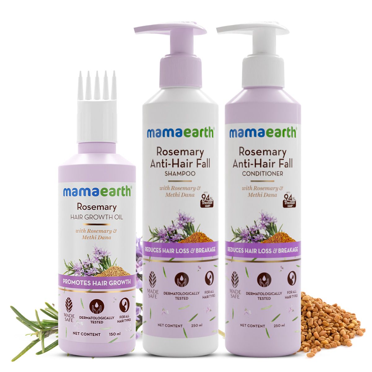 Mamaearth Rosemary Hair Care Kit, 650ml - Buy from Indicrest
