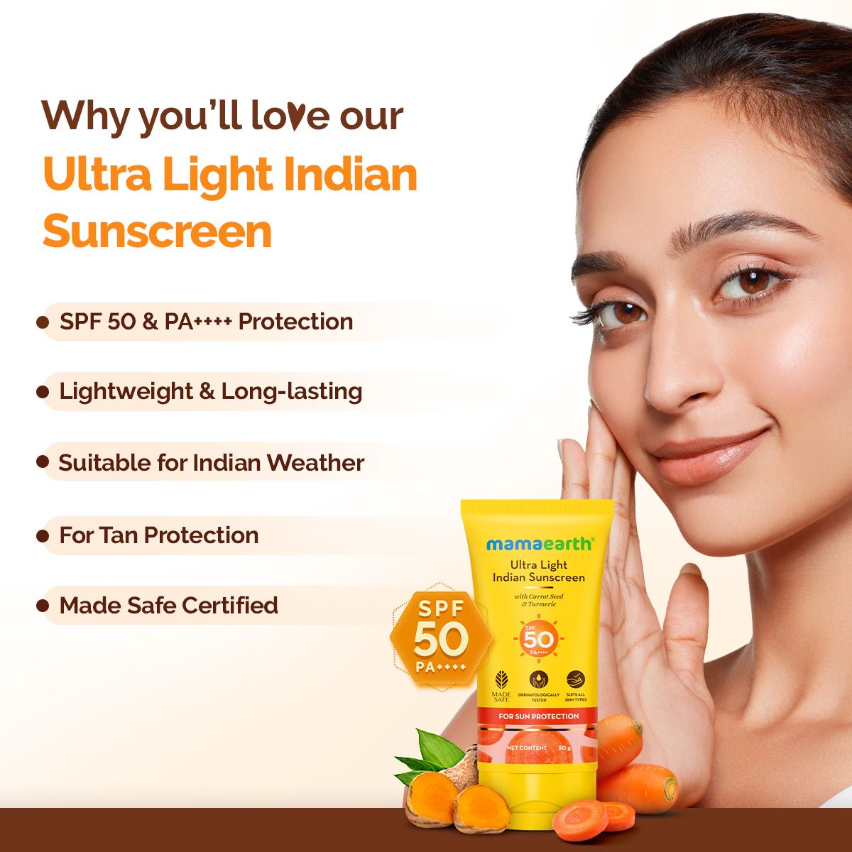 Mamaearth Ultra-Light Indian Sunscreen, 50g (Copy) - Image 2 - Buy from Indicrest