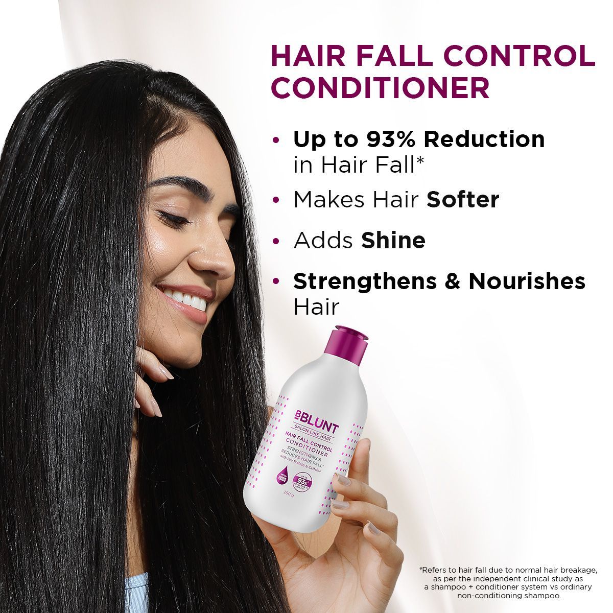 Bblunt Hair Fall Control Conditioner for Stronger Hair - 250g, Pack of 2 - Image 2 - Buy from Indicrest