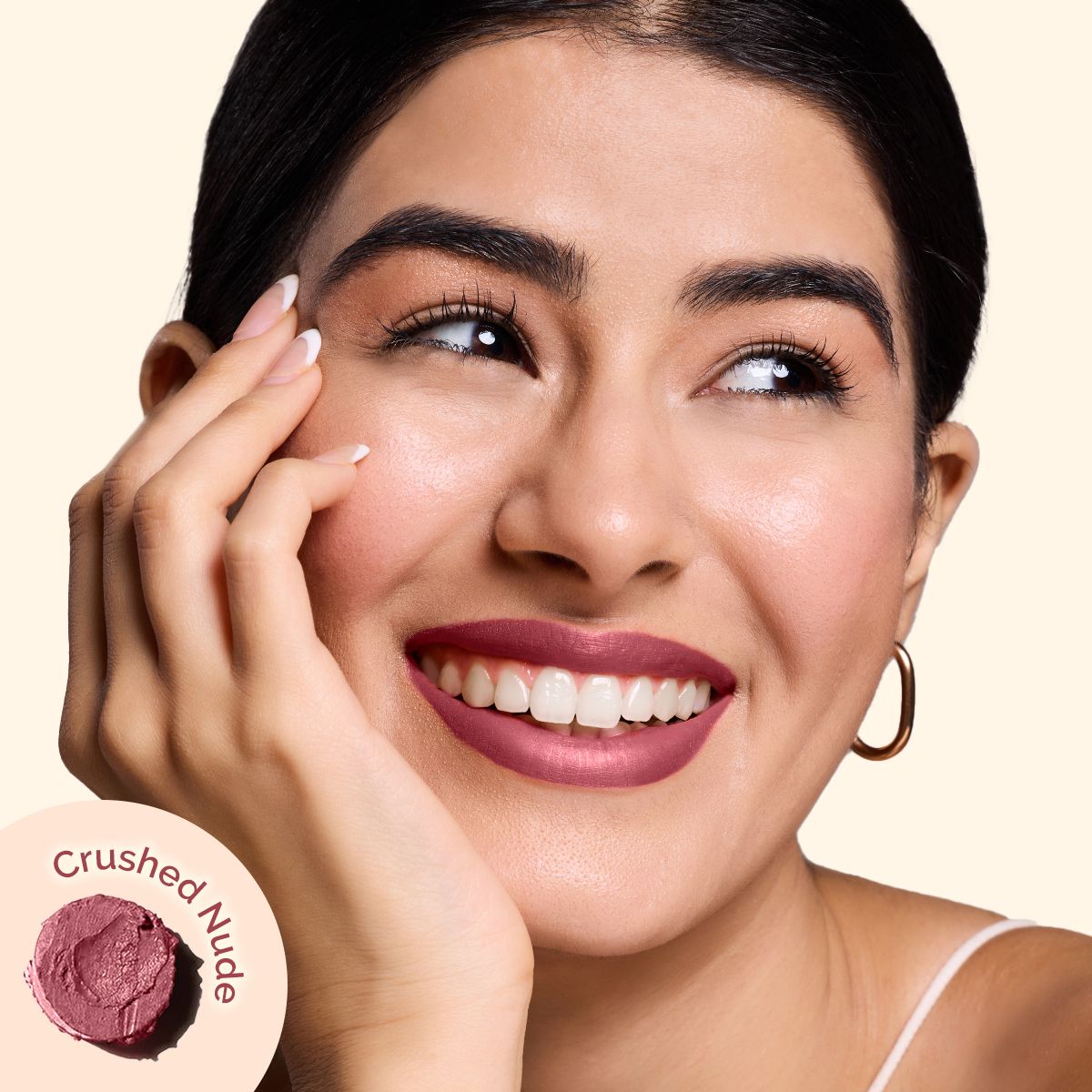 Mamaearth Luxe Matte Long Stay Lipstick with Passion Fruit Oil & Vitamin E, 2g | Crushed Nude - Image 2 - Buy from Indicrest