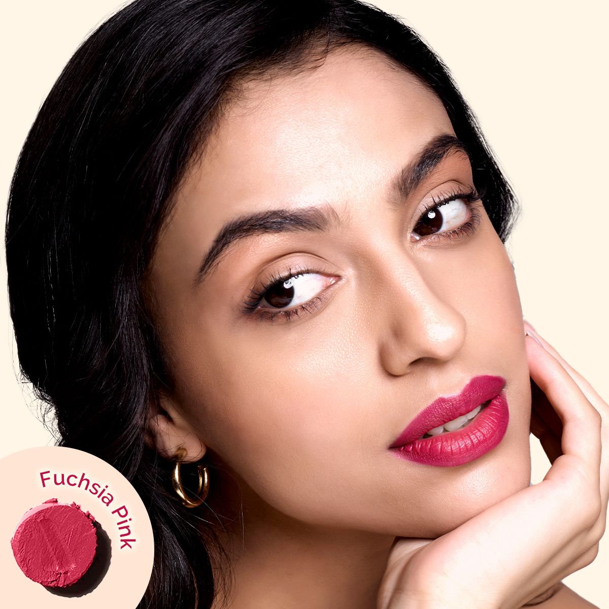 Mamaearth Luxe Matte Long Stay Lipstick with Passion Fruit Oil & Vitamin E, 2g | Fuchsia Pink - Image 2 - Buy from Indicrest