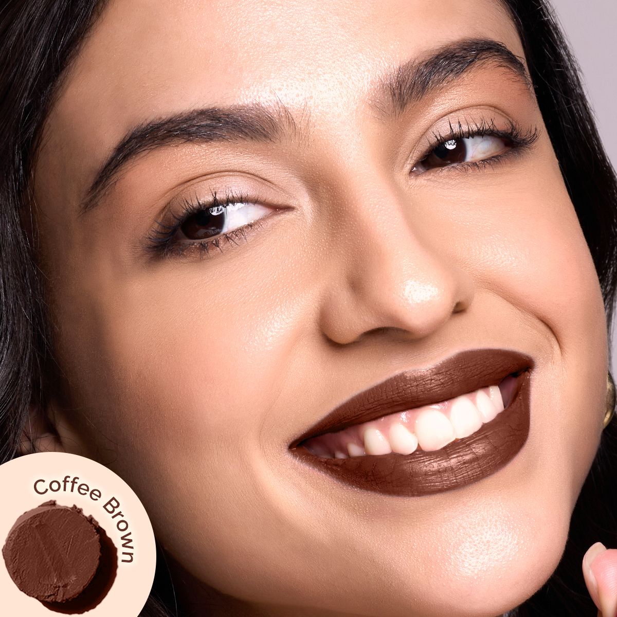 Mamaearth Luxe Matte Long Stay Lipstick with Passion Fruit Oil & Vitamin E, 2g | Coffee Brown - Image 2 - Buy from Indicrest