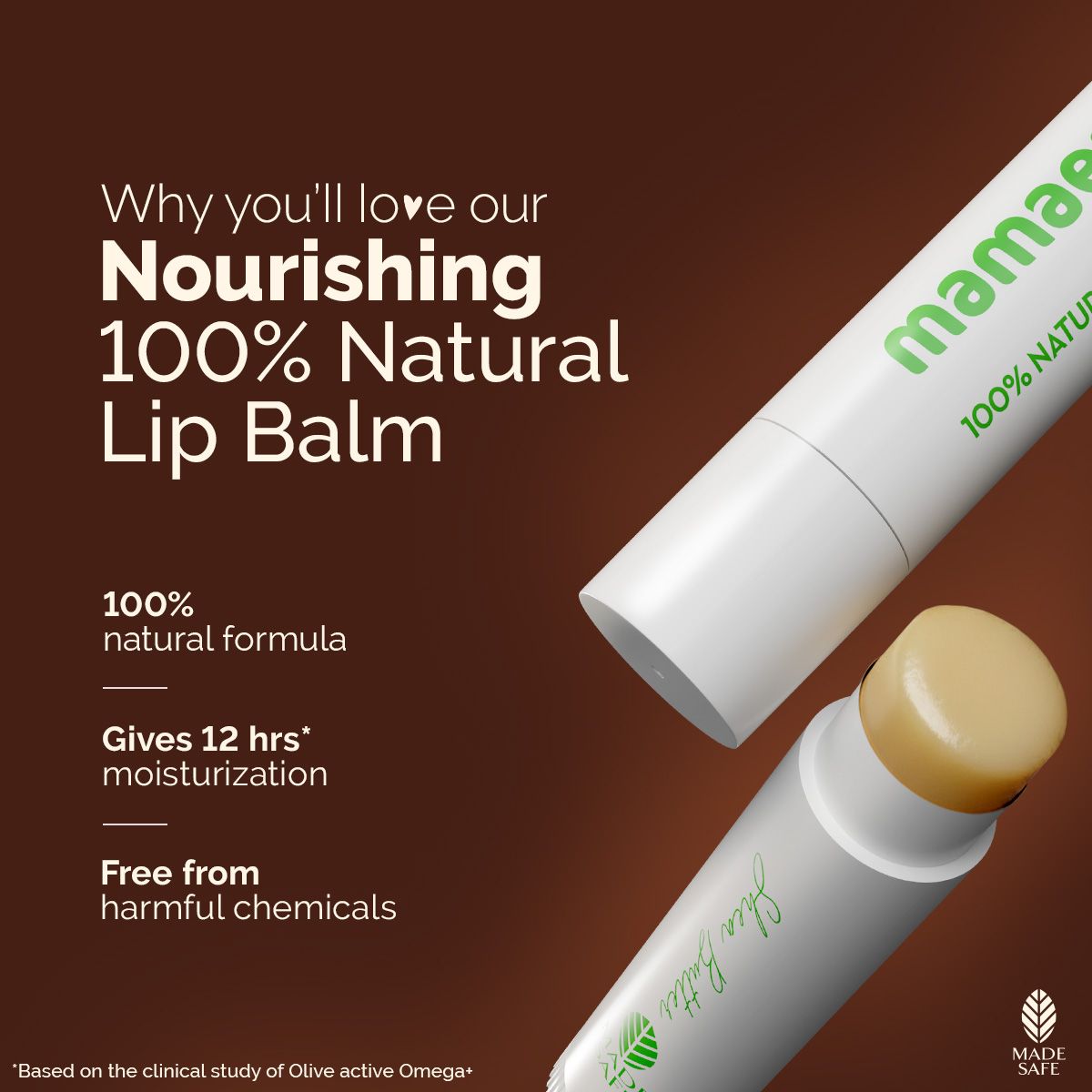 Mamaearth Nourishing 100% Natural Lip Balm with Shea Butter & Vitamin E, 4g - Image 2 - Buy from Indicrest