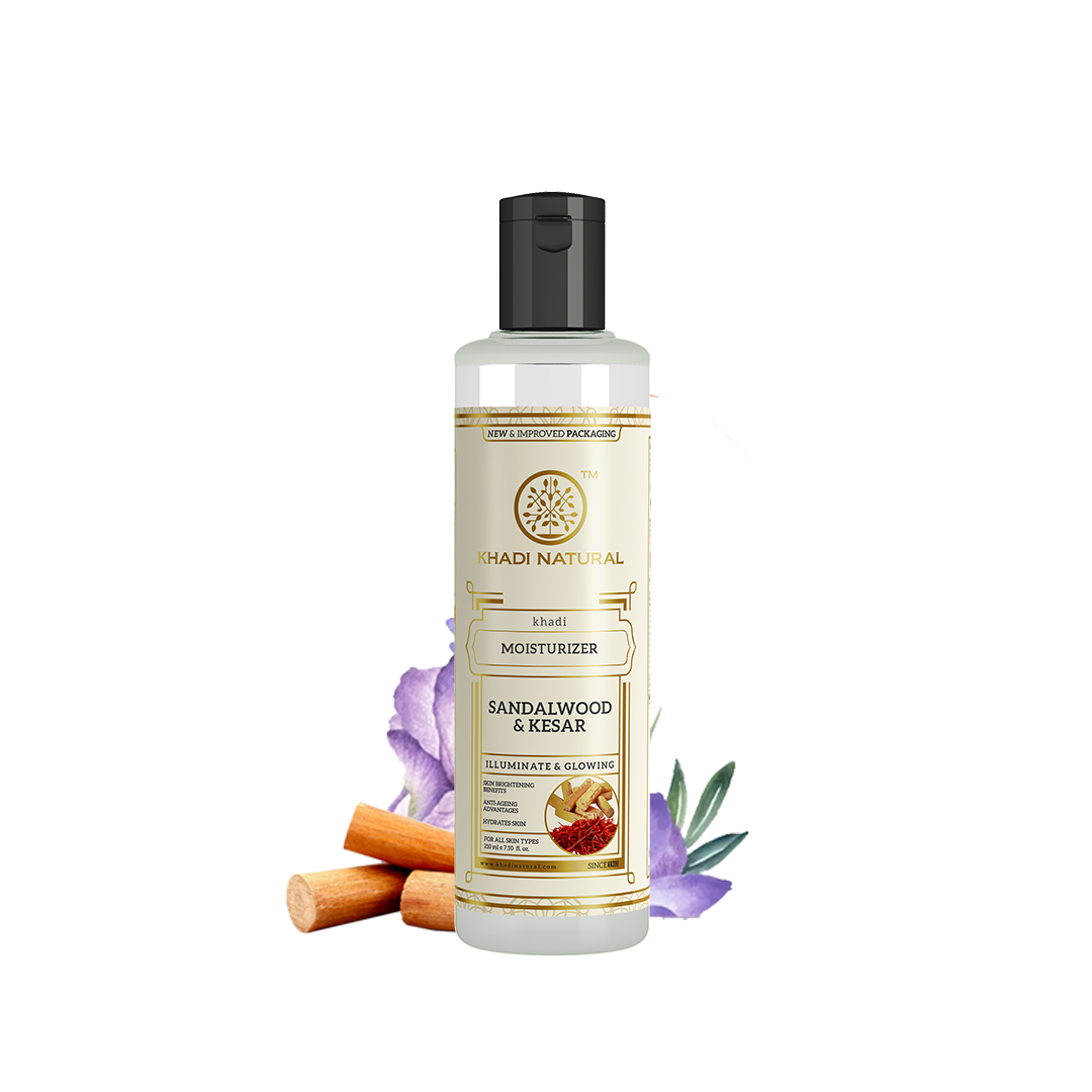 Khadi Natural Sandalwood & Kesar Moisturizer - 210ml - Image 5 - Buy from Indicrest