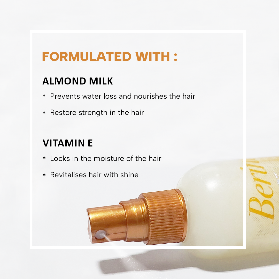 Berina Professional Leave-On Conditioner Almond Milk | Deep Moisture, Softness & Smooth Texture, 220ml