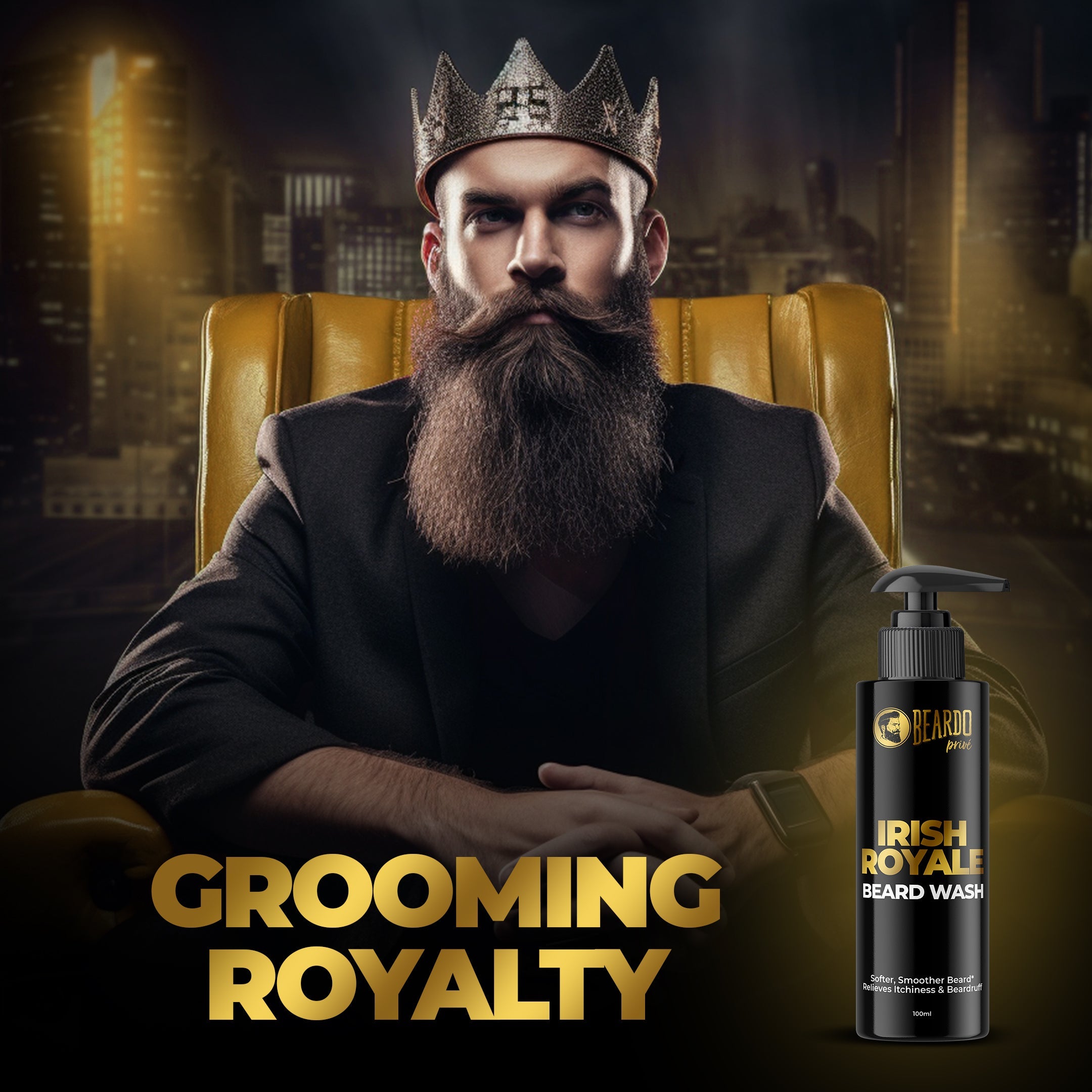 Beardo Prive Irish Royale Beard Wash, 100ml - Image 2 - Buy from Indicrest